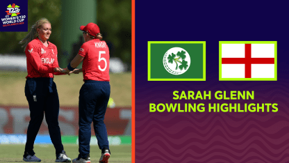 Sarah Glenn in action during England's Women's T20WC 2023
